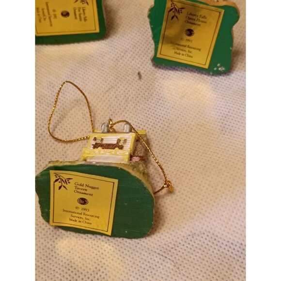 Liberty Falls Christmas Tree Ornament Set 6 Hand Painted L01 Vintage 90s - Picture 8 of 10